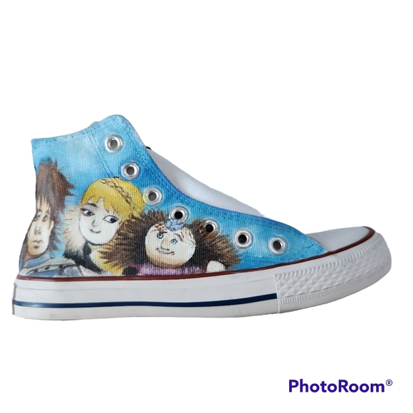 Converse All Star Chuck Taylor INSPIRED Unisex Hand-Painted Hi-Tops Women 5.5 - Picture 9 of 13